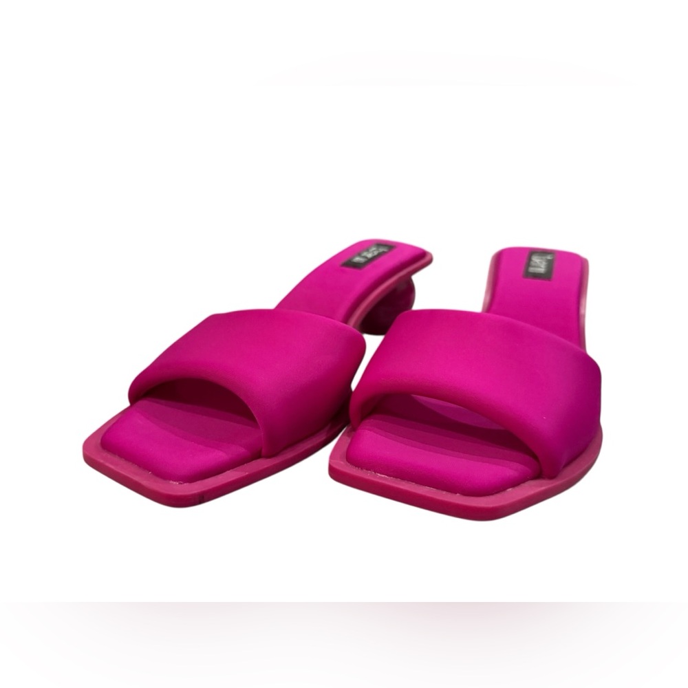 Bar III Pink Sculptural Ball Heel Mules | Size 9.5M | Statement Heels